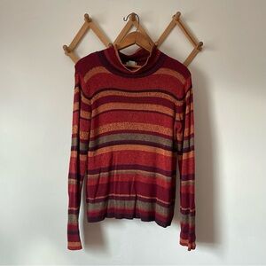 Striped Red and Orange Fall Sweater
